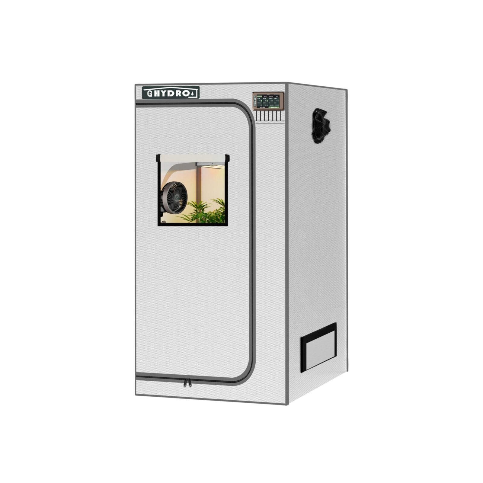 2x2 24''*24''*48'' (2×2) 1680D Indoor Grow Tent: Hydroponic, Climate Control, Optimal Growth - Afbeelding 1