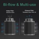 6*12Inch Hydroponic Air Carbon Filter Australian Charcoal Odor Scrubber Reversible Flange Included - Afbeelding 3