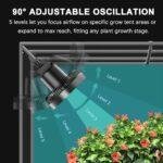 Smart 6 Inch Grow Tent Clip Fan with Durable EC Motor, Adjustable Speed & Oscillation, IP44 Weatherproof Quiet Hydroponics Cooling Fan - Afbeelding 4