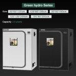 24''*24''*48'' (2×2) 1680D Indoor Grow Tent: Hydroponic, Climate Control, Optimal Growth - Afbeelding 7