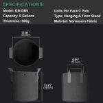 Reusable 5 Gallon Aeration Grow Bags Nonwoven Fabric Pots with Multi-Purpose Rings for All Garden Plants - Afbeelding 6
