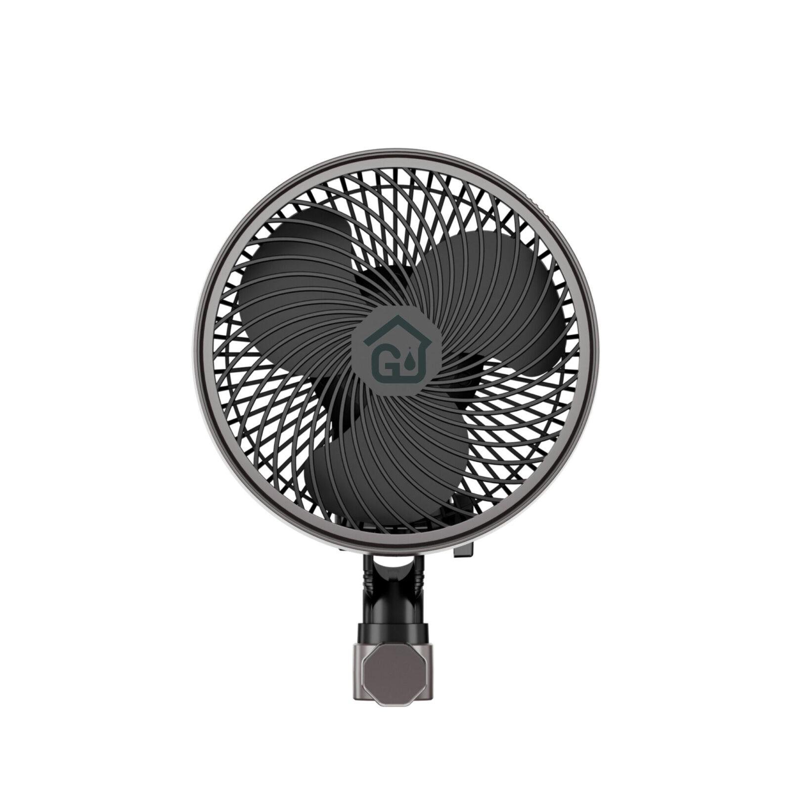 Slimme 6 inch kweektent-ventilator met clipbevestiging, duurzame EC-motor, instelbare snelheid en oscillatie, IP44 weerbestendige, stille koelventilator voor hydrocultuur