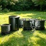 Probleemloos automatisch plantenbewateringssysteem | Druppelirrigatieset van 13 gallon met een pomp van 25 W en watertekortdetectie voor kweektenten en gazons buitenshuis